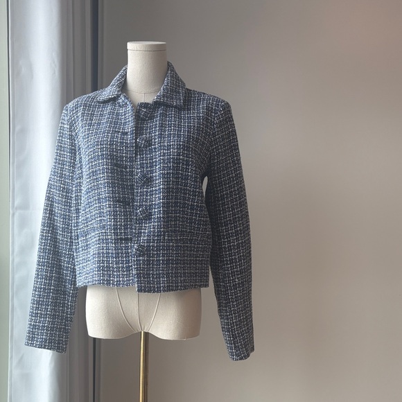 Joe Fresh Blue Tweed Jacket - Picture 2 of 4